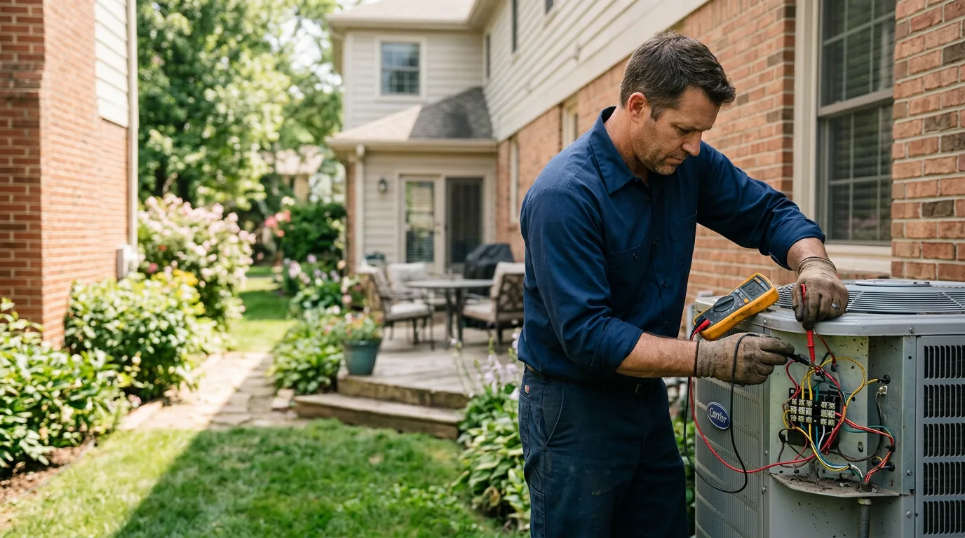 HVAC technician working near Jennings, OK